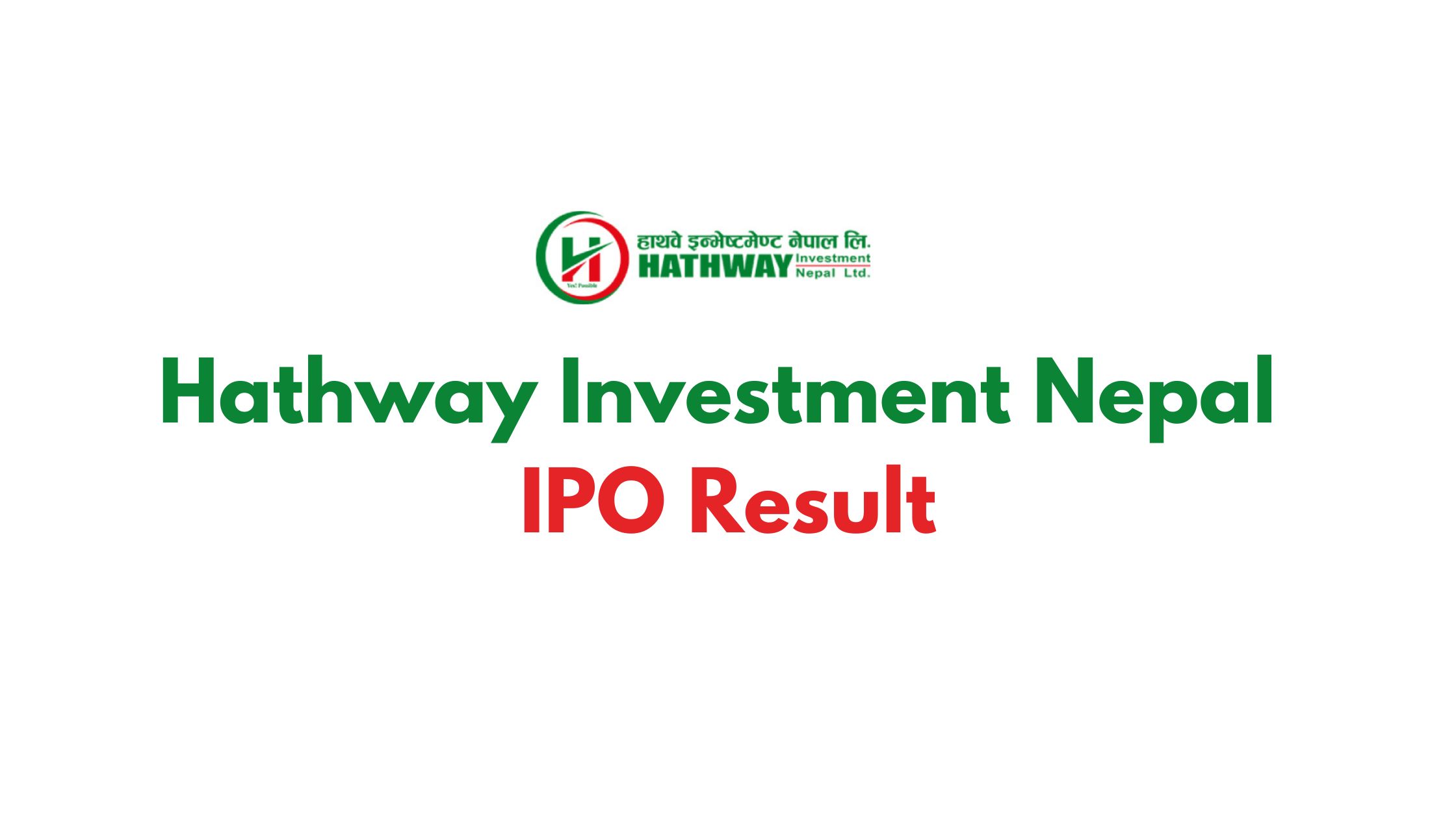 Check Hathway Investment Nepal IPO Result